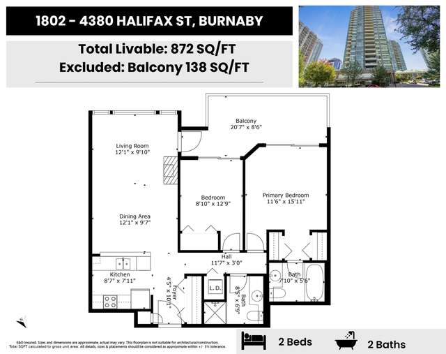 A $788,000.00 Apartment/Condo with 2 bedrooms in Brentwood Park, Burnaby North