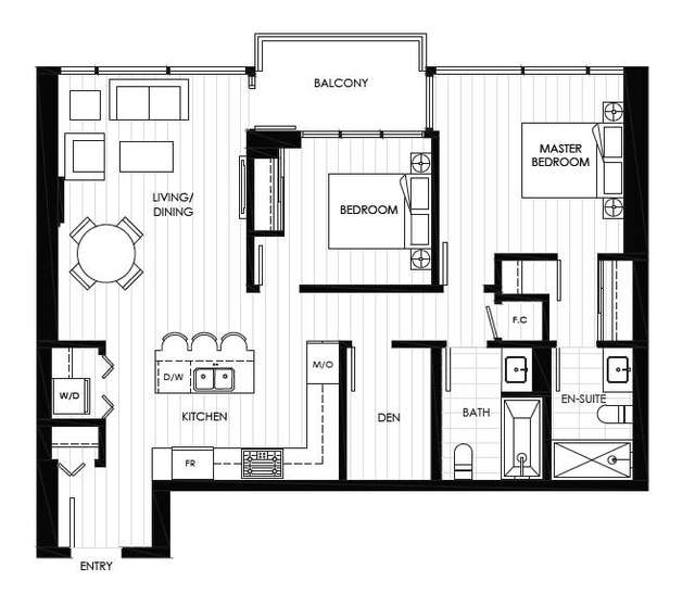 A $1,051,800.00 Apartment/Condo with 2 bedrooms in Brighouse, Richmond